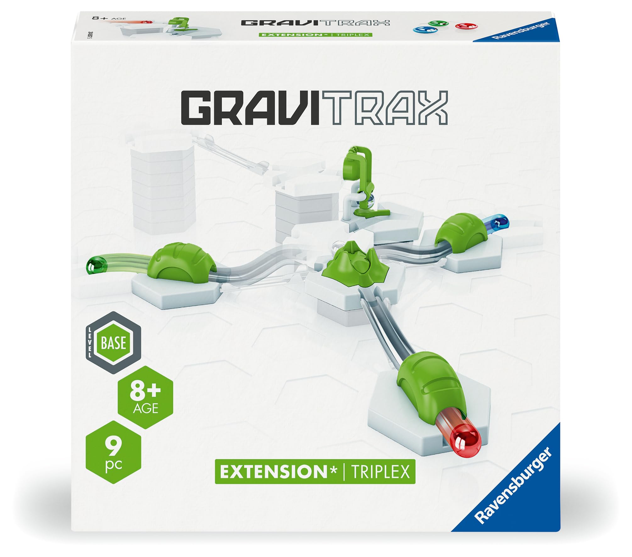Ravensburger GraviTrax Extension Triplex 24857 - Ideal Accessory for The GraviTrax Marble Run System. Can be Combined with All Starter-Sets, Extensions and Elements, Construction Toy from 8 Years