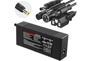 QKIIP 42V 2A Fast Battery Charger with 7 Plugs, Universal Charger for 10S 36V Lithium Battery, Power Supply Compatible with Jetson, Gotrax, Razor, Ninebot, Segway, Swagtron, Hiboy