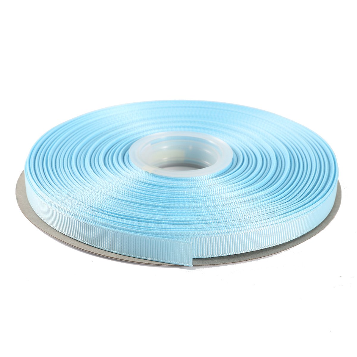 ITIsparkle 9mm Width (3/8") Grosgrain Ribbon 45 Meters (full reel) Crafts Gift Wrap Floristry - Light Blue Ribbon