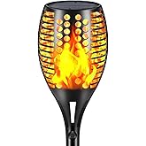 Aityvert Upgraded Larger Solar Torch Lights, Waterproof Outdoor Dancing Flames Lights, Flickering Flames Garden Lights, Lands