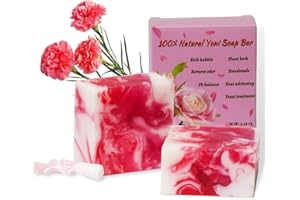 VICKONEER Yoni Soap Bars For Women Vaginal Wash, 2 Packs 100% Handmade Natural Organic V Cleansing Bar Feminine Wash Vaginial Deodorants, Ph Balance for Women Vaginal Care Soap with Bubble Net 3.53 oz