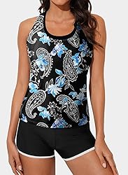 Aleumdr Womens Tankini Swimsuits Athletic Three