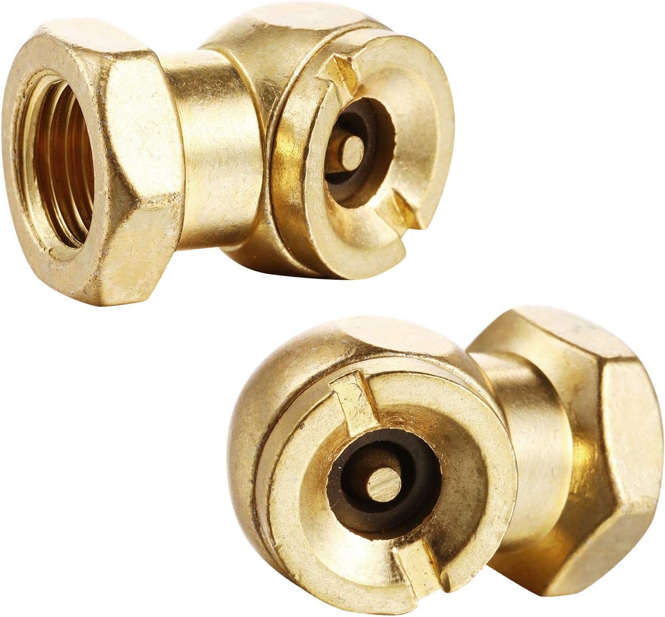 Mudder 2 Pieces Portable Air Chuck Set Including S699 1/4 Inch Closed Ball Air Chuck and S690 1/4 Inch Fnpt Dual Head Air Chuck: Automotive