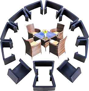 YG_Oline 12 Pcs Patio Furniture Clips, Black Rattan Furniture Clips Couch Large Clamps