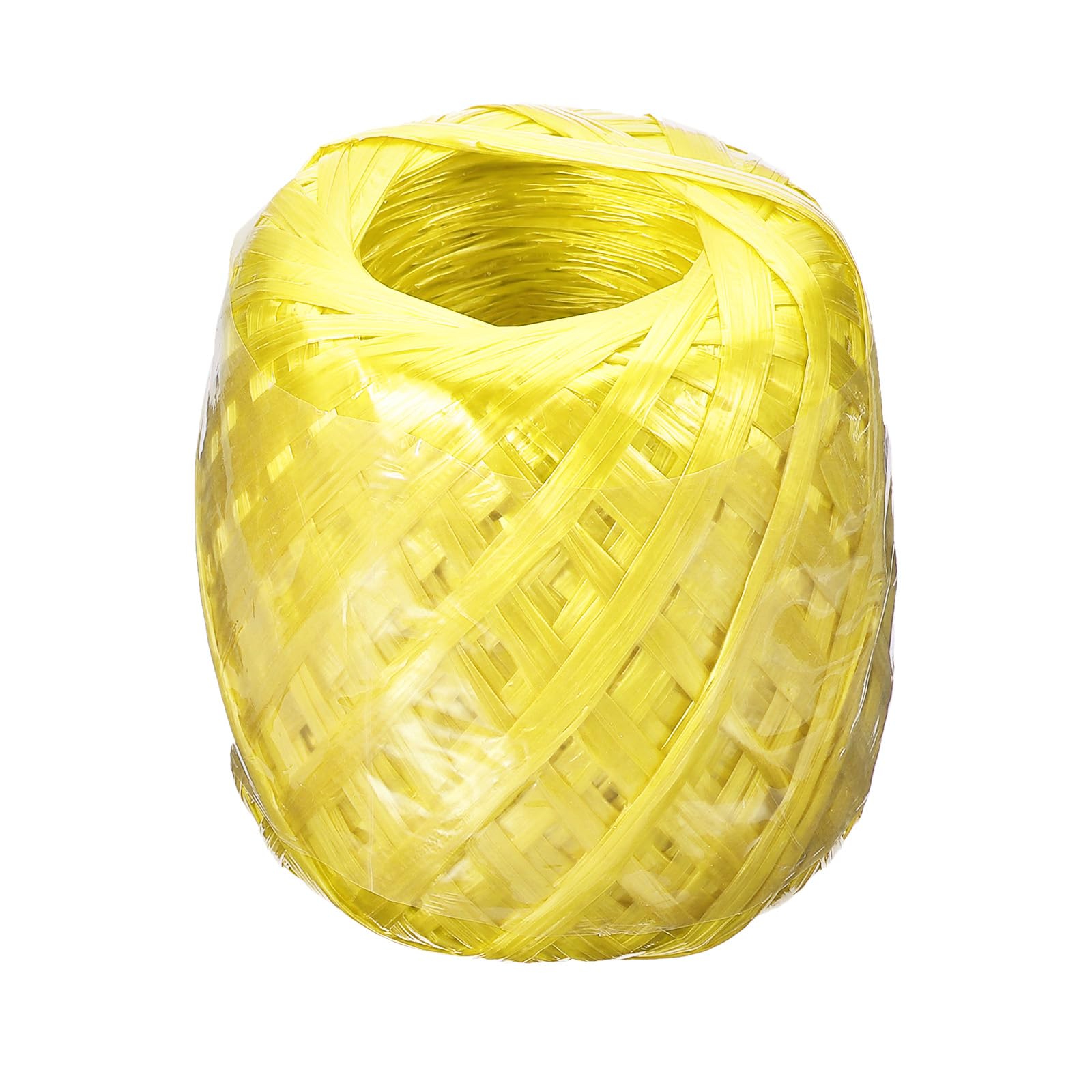 PATIKIL 125m/410Ft Polyester Nylon Plastic Rope, Twine Household Bundles Ropes Roll for Gardening Packing Crafting DIY, Yellow