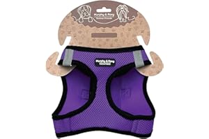 MURPHY & ROXY FOREVER FRIENDS Murphy & Roxy No-Pull Dog Harness – Adjustable Vest Harness with Reflective Trim for Small to Medium Dog Breeds – Heavy-Duty and Comfortable for Walking, Training for Pets, Purple (Size S)
