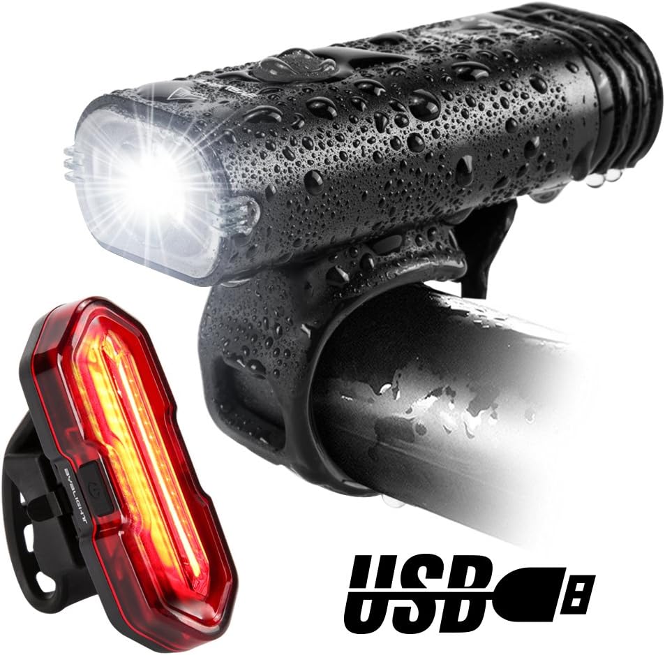 ascher rechargeable led bike lights