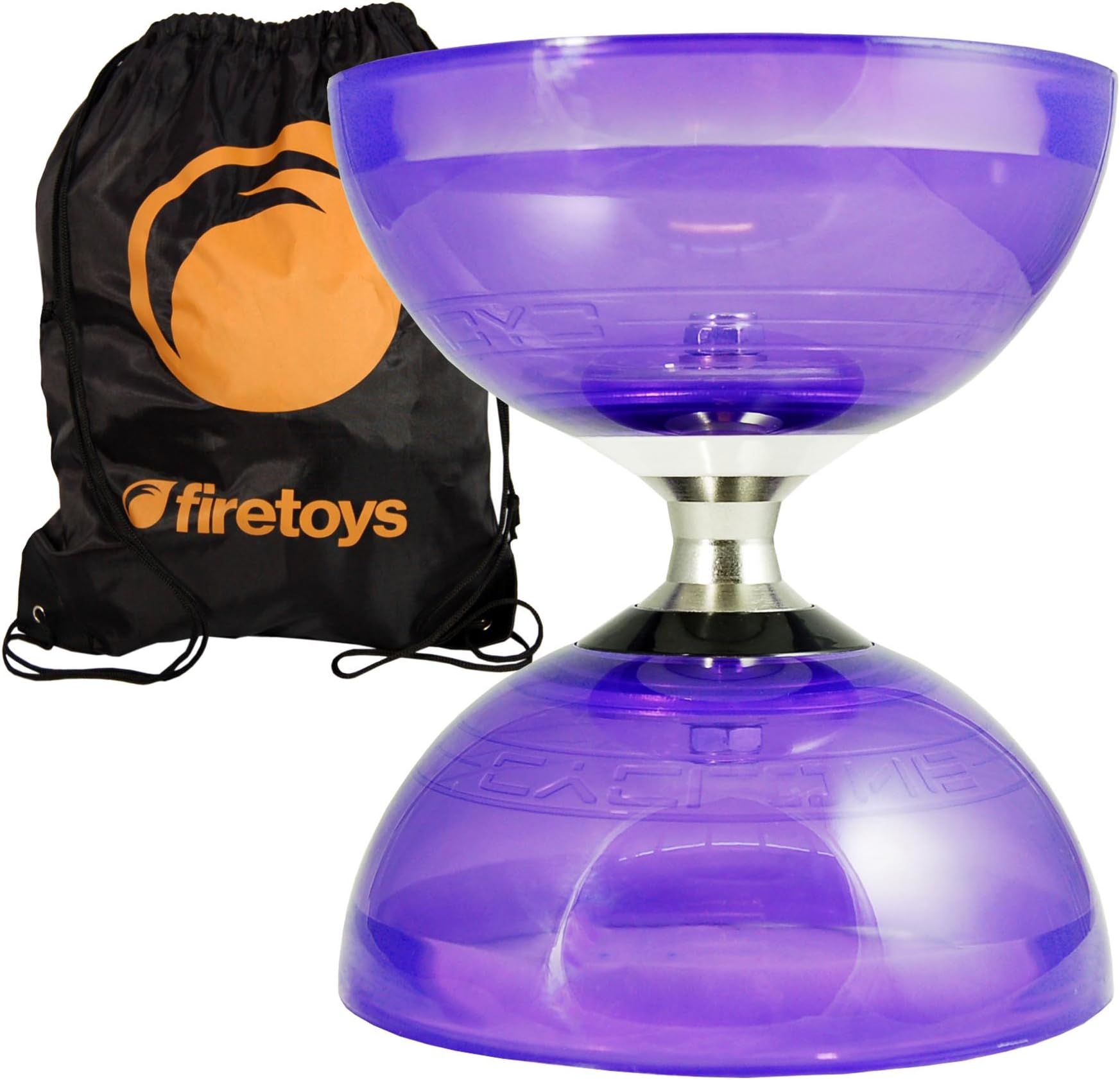 Cyclone Quartz 2 (Purple) Triple Bearing Diabolo & Firetoys Bag - No Diablo Sticks or String