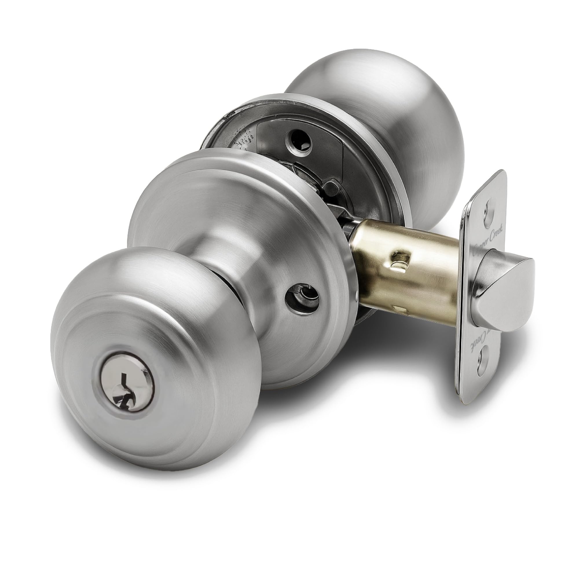 Copper Creek CK2040SS Door knob, Satin Stainless, 1 Pack