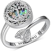 Yorionke Tree of Life Ring 925 Sterling Silver I Love You Forever Adjustable Thumb Ring Tree of Life Jewelry Gifts for Women