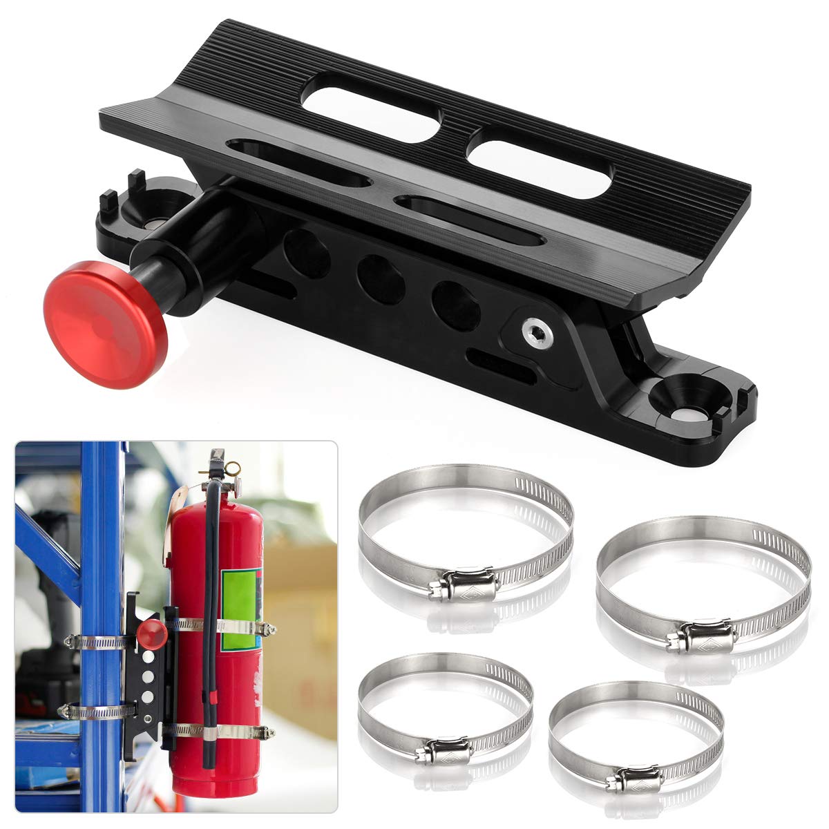 Buy Adjustable Fire Extinguisher Holder Quick Release Roll Bar Fire