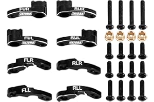 INJORA RC Shock Flex Blades CNC Aluminum Accessories for TRX4M Defender Bronco 1/18 RC Crawler Upgrade(8g/Total)