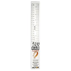 12 Inch Easy Read Ruler, Clear