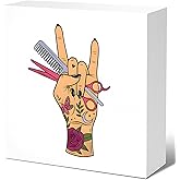 ZNGFON Hair Stylist Hairdresser Gifts for Women Signs, Hair Salon Decor for Stylist, Cosmetology Decorations,Hairstylist Ornaments Cosmetology Graduation Gifts, Beauty Salon Accessories for Women,5x5