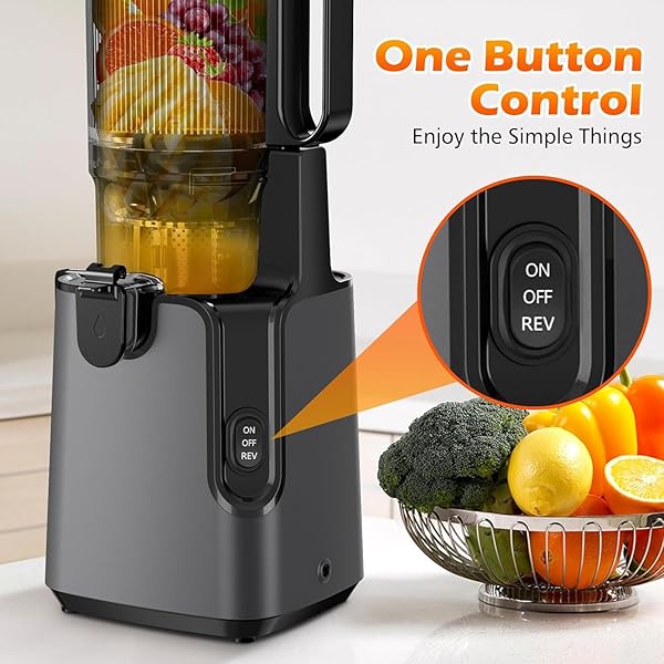 JUICER MACHINES WITH 5.8″ LARGE FEED CHUTE, COLD PRESS JUICER FOR WHOLE VEGETABLES AND FRUITS 400W, SLOW MASTICATING JUICER EASY TO CLEAN JUICE EXTRACTOR MACHINE HIGH JUICE YIELD