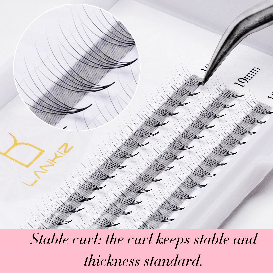 Individual lashes C Curl Grafting Eyelash Extension Soft Fake Mink Lashes Pack Knot-free Natural False Eyelashes Cluster 0.07mm 5 Root 60pcs by LK LANKIZ