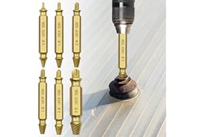 Damaged Screw Extractor Tools Sets, Stripped Screws Nuts & Bolts Drill Bit Tools for Easy Removal(Golden)