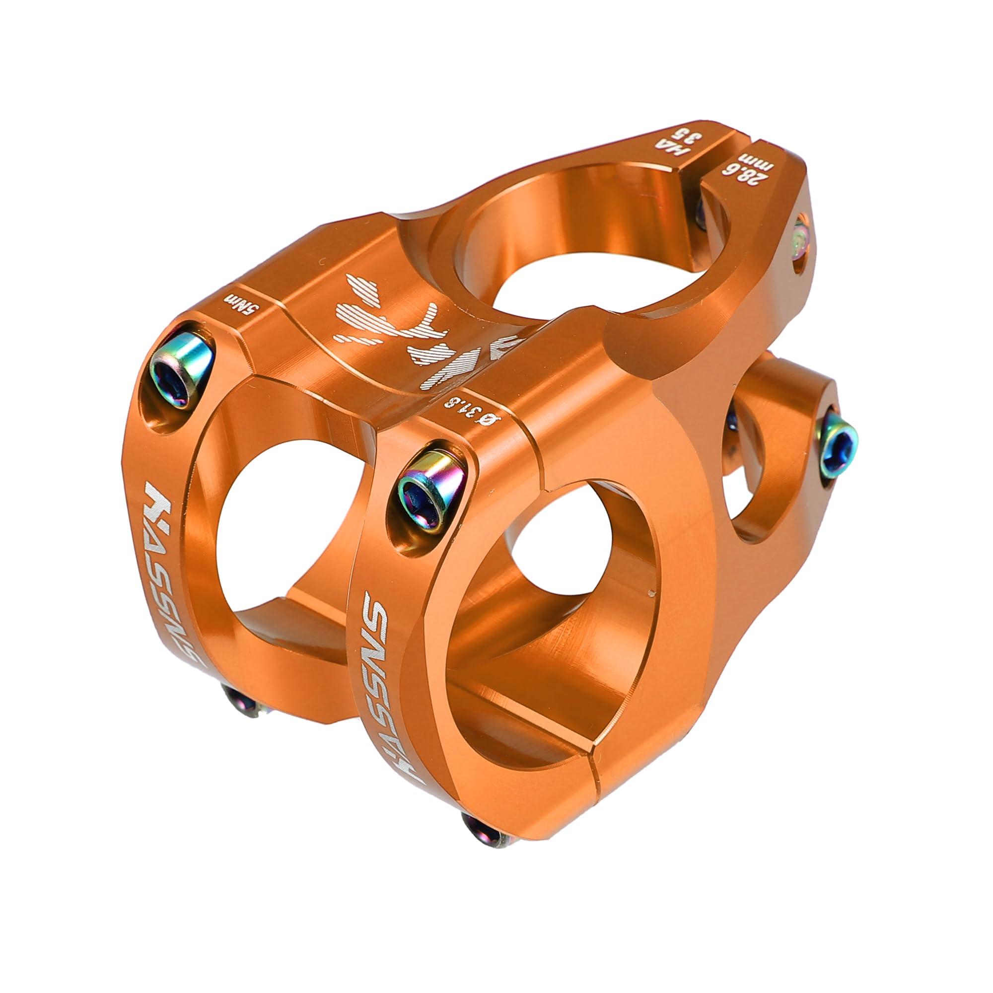 A ABSOPRO Mountain Bike Stem Handlebar 35mm Aluminium Alloy Orange