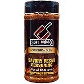 Butcher BBQ Savory Pecan Seasoning Barbeque Rub Spices Grilling and Roasting World Championship Winning Formula | Gluten Free | Tastes like Cooking Over Open Flame | Msg Free