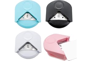 4-Pack Paper Corner Rounder Punch Set – 4mm Corner Cutter for Photos, Cards, Scrapbook Paper, Craft Paper, Round Edge Punch T