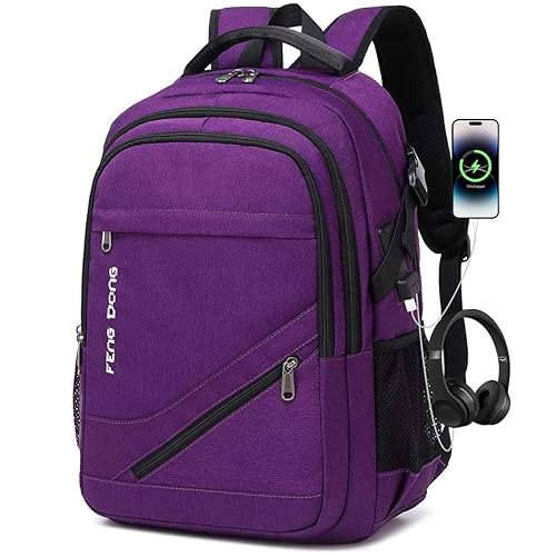 FENGDONG Durable Waterproof Travel Large Laptop Backpack inch