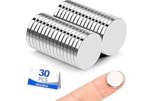 BEST CHOICE MAGNETS Small Magnets, 30 Pack Refrigerator Magnet 15x2mm Rare Earth Magnets Neodymium Magnet for Crafts, Whiteboard, Kitchen Cabinet