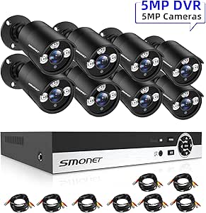 Amazon.com : SMONET 5MP Security Camera System, 8CH Wired Surveillance