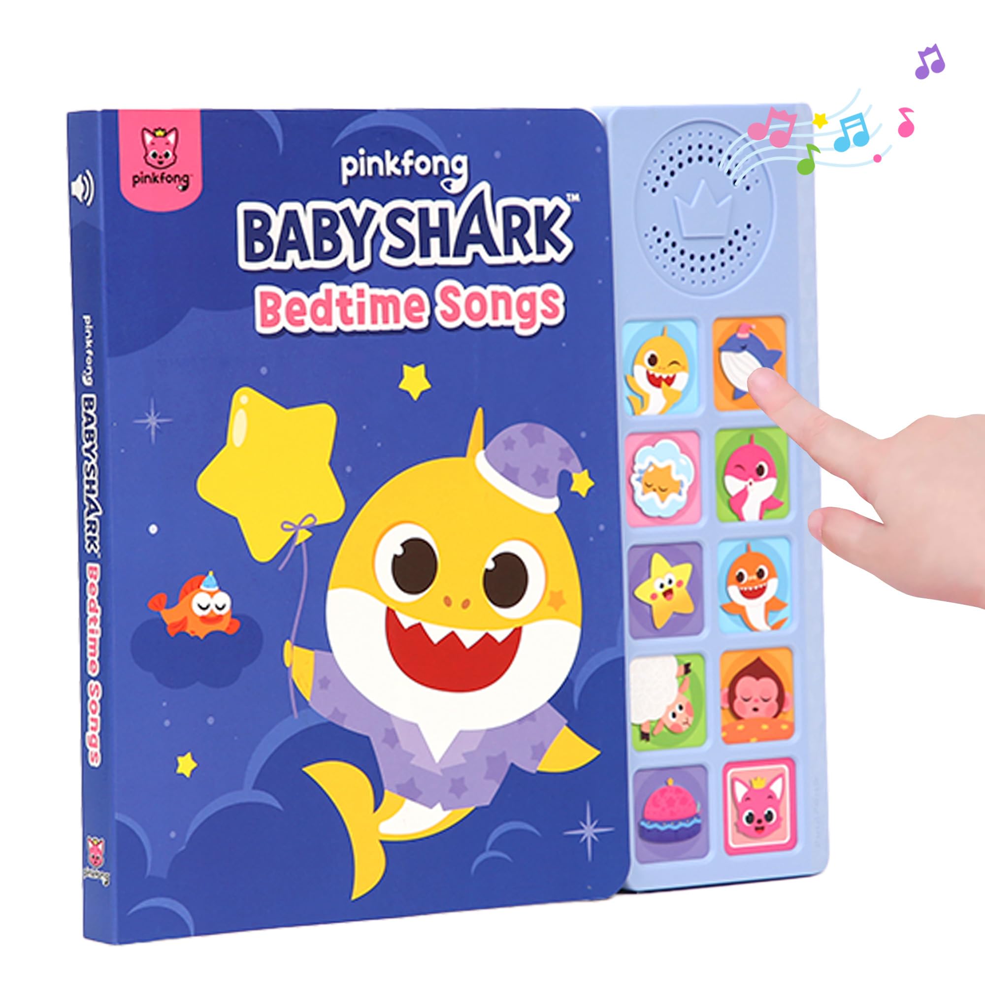 Baby Shark Bedtime Songs 10 Button Sound Book, Children's Sound Books, Interactive Learning Books For Toddlers, Learning & Education Toys, Baby Shark Gifts for Kids