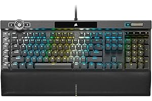 Corsair K100 RGB Optical-Mechanical Wired Gaming Keyboard - OPX Switches - PBT Double-Shot Keycaps - Elgato Stream Deck and iCUE Compatible - QWERTY NA Layout - Black
