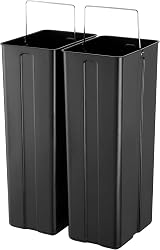 BLACK+DECKER Double Recycling Kitchen Bin 60cm Soft Close Lid 40L Grey view 5
