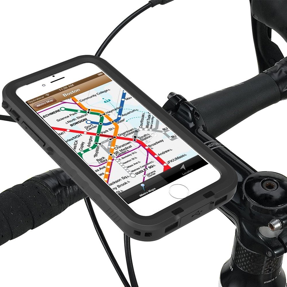 Bike Phone Mount,Universal Motorbike Phone Holder,Magnetic Phone Mount Holder for Anti Shake Fall Prevention,Bike Handlebar Phone Holder Cradle Clamp with 360 Rotate for iPhone,Samsung/Smartphone/GPS