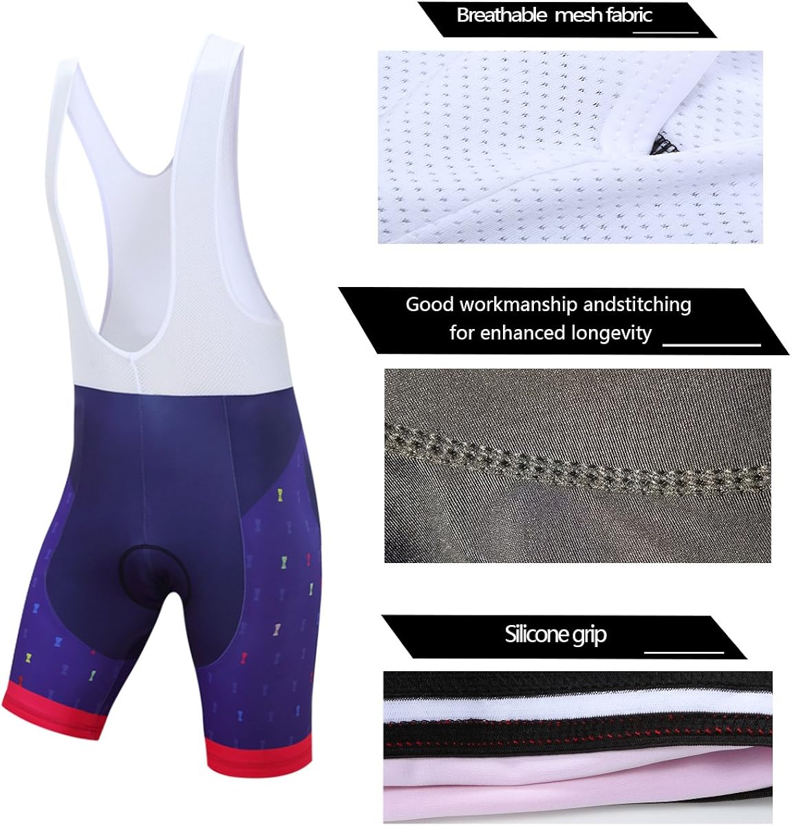 Men's Cycling Jersey Set Road Bike Jersye Short Sleeves Cycling Kits + Bib Shorts with 3D Padded: Clothing