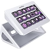 SOOMFON Stream Controller Stream Control Deck with 15 LCD Macro Keys Customizable for Content Creators Streaming Gaming to Tr