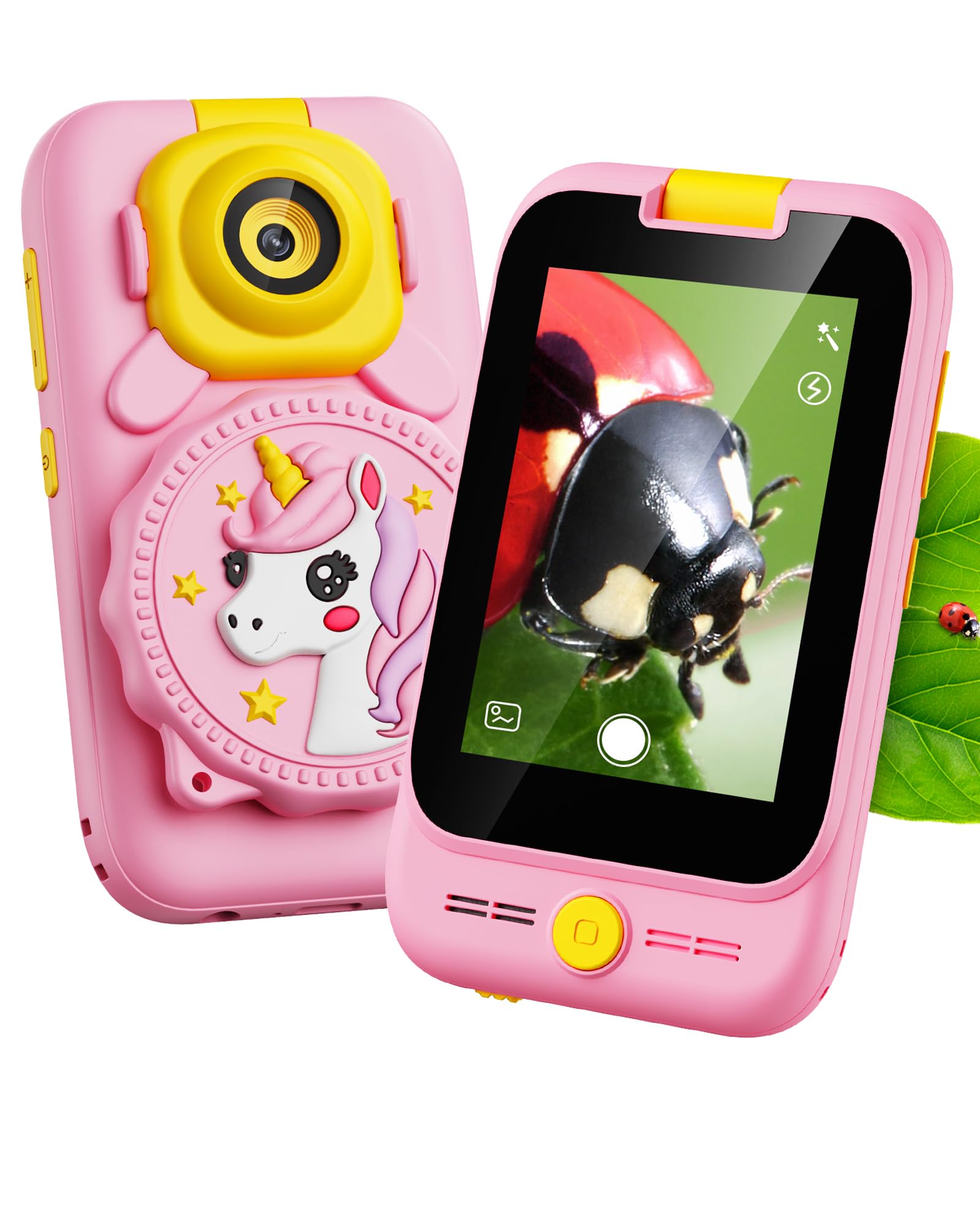 Photo 1 of 2 in 1 Kids Smart Phone and Microscope Camera for Kid, Touchscreen HD Camera Cell Phone , Mini Pocket Handheld Microscope for Toddlers,STEM Educational Science Kit for Boys 3-10, with 32GB SD Card