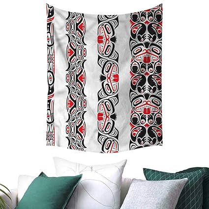 Amazon Com Sunsunshine Primitive Wall Art Tapestry Haida