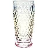 Villeroy & Boch Boston Pearl Long Drink Glass, Set of 4, 13.5 oz, Crystal Glass for Cocktails, Made in Germany, Dishwasher-Safe