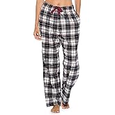 Ashford & Brooks Women's Super Soft Flannel Plaid Pajama Sleep Pants