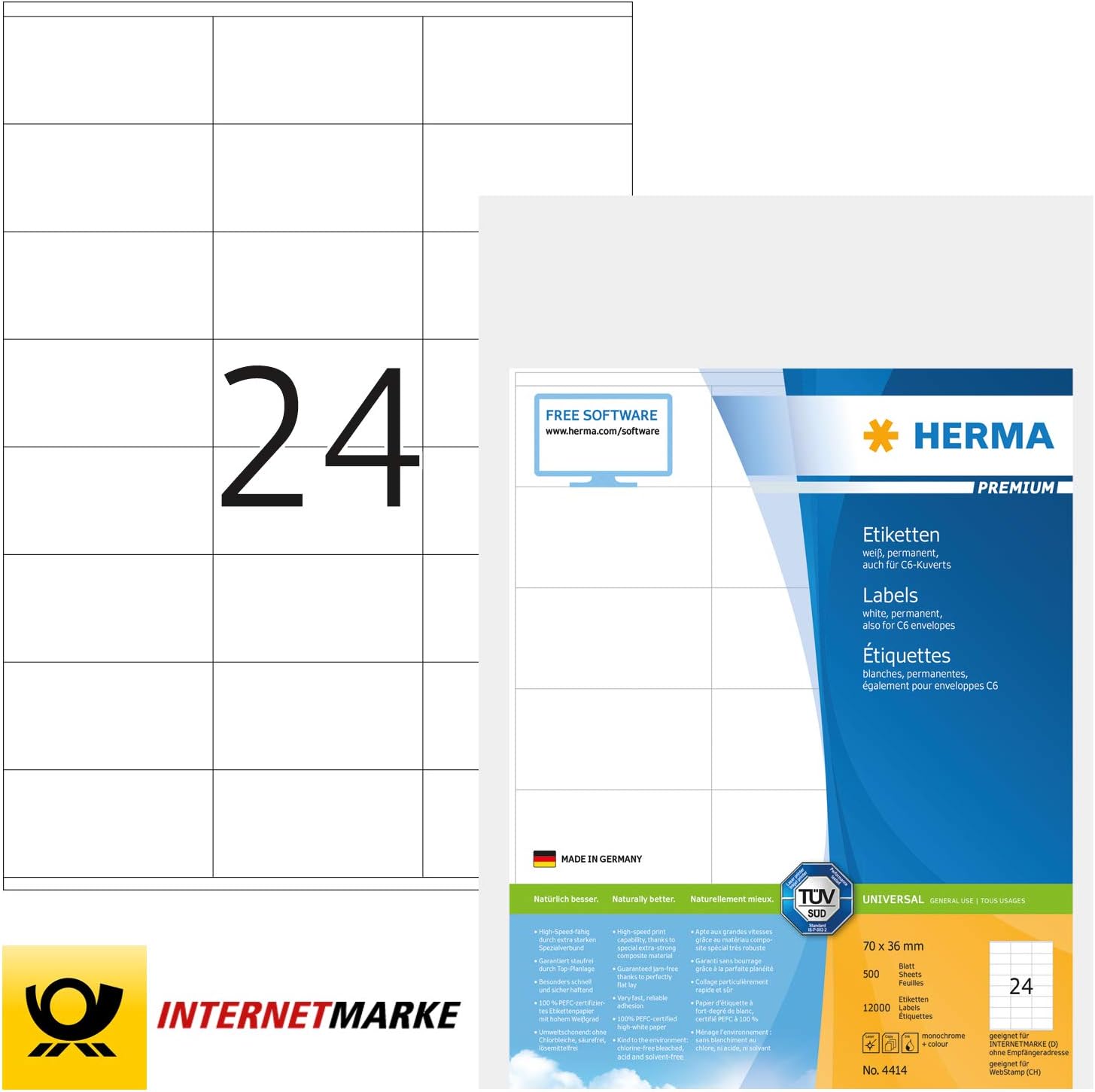 Etiketten DIN A4 Klebeetiketten Selbstklebend Für  Produktbild-Vorschau 9