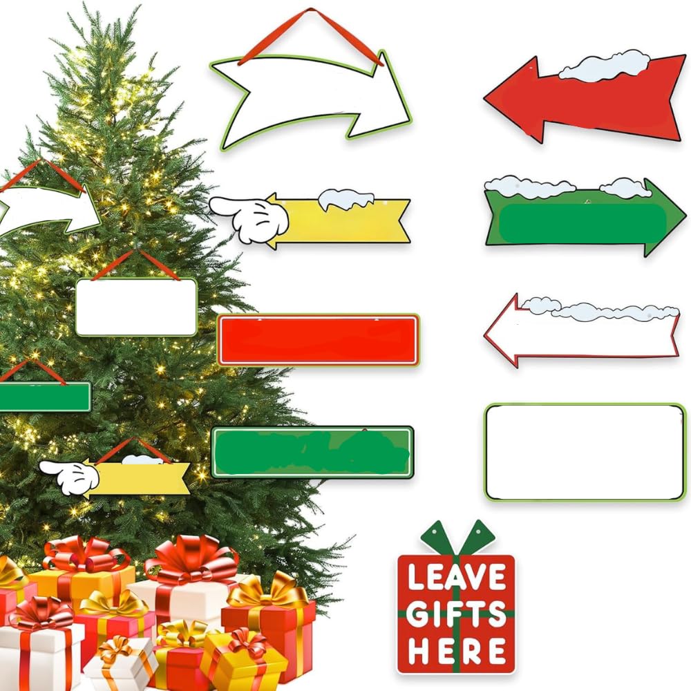 Photo 1 of 18 Playful Green Ornament for Christmas Tree, Whislism Village Theme Paper Christmas Decorations, Quirky Festive Xmas Gifts for All Ages