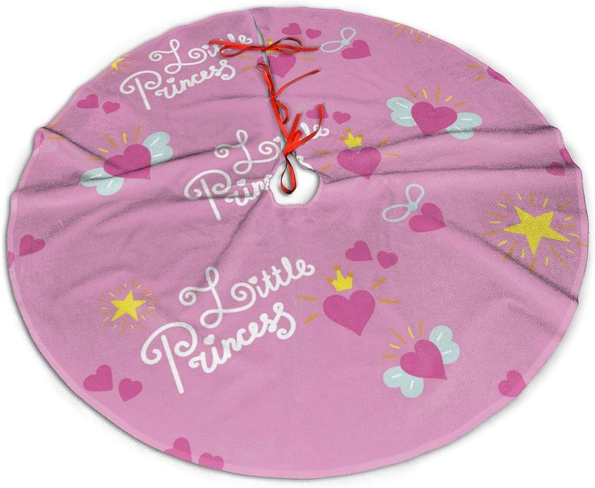 Amazon Com Gapapp Christmas Tree Skirt Pink Wings Princess Mat Christmas Holiday Party Decoration 36 Large Home Kitchen