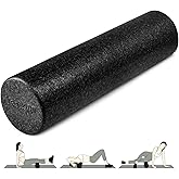 Yes4All High-Density Round Back Roller Foam, Exercise Foam Roller for Yoga, Pilates & Stretching - 12, 18, 24, 36 inch