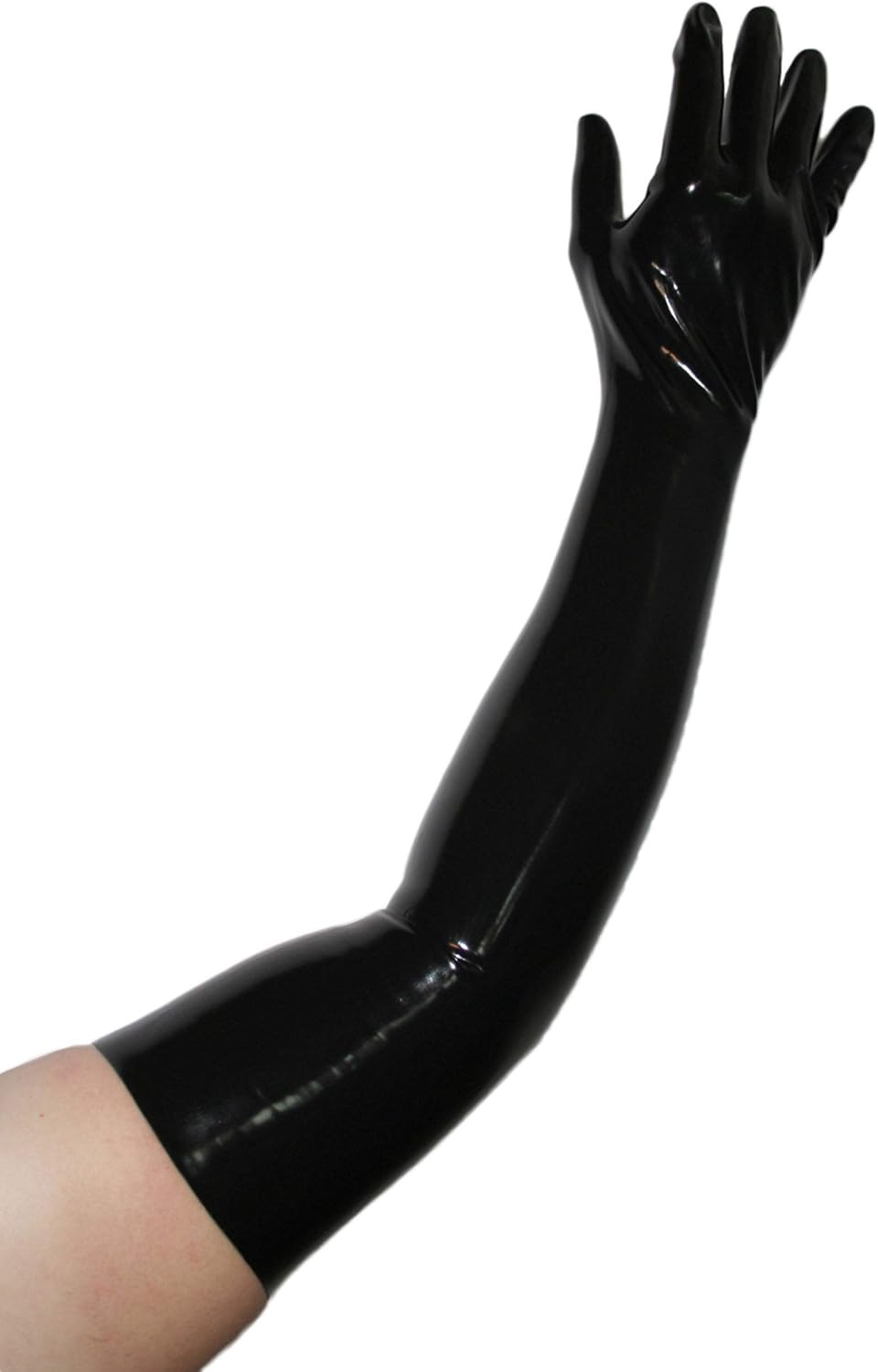 Rubberfashion very long latex gloves, Latex gloves for upper arm not