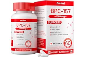 YBFQ BPC 157 Peptide Capsules 1000 mcg, supports muscle growth, tissue repair, strength, non-GMO, gluten-free, 60 capsules