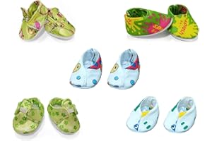 Xunwa 5 Pairs of Baby Doll Shoes for 10-11-12 Inch Alive Dolls Boy or Girl(pattern3)