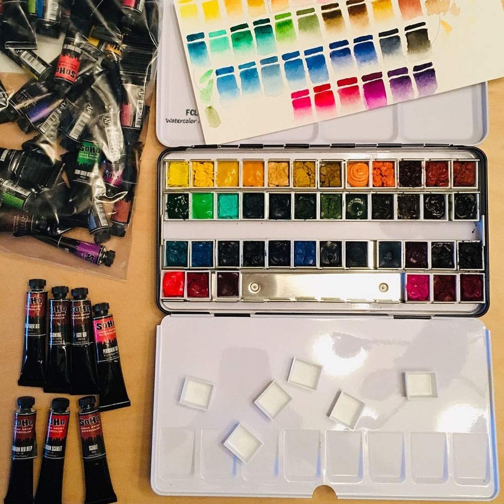 Empty Watercolor Tins Palette Paint Case Large Watercolor