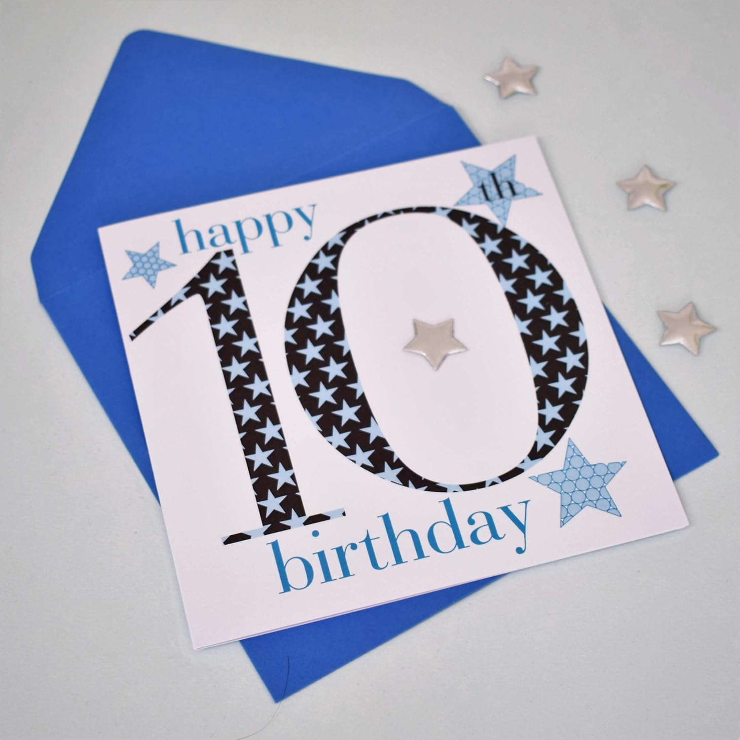 Claire Giles Ages Age 10 Boy Birthday Card AGE10B, Blue, 10cm x 15cm - Image 5