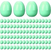 kymqlyw 100 Pcs Fillable Easter Eggs Pastel Bright Plastic Easter Eggs Bulk Empty Blank for Easter Basket Stuffers Fillers Easter Theme Party Favor Easter Hunt Stuffers Classroom Prize (mint green)