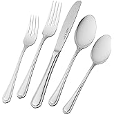 Henckels Alcea 65-Pc Flatware Set, 18/10 Stainless Steel | Durable 18/10 Stainless Steel for Family Meals &amp; Entertaining. Dishwasher Safe, Comfortable Balanced Feel.