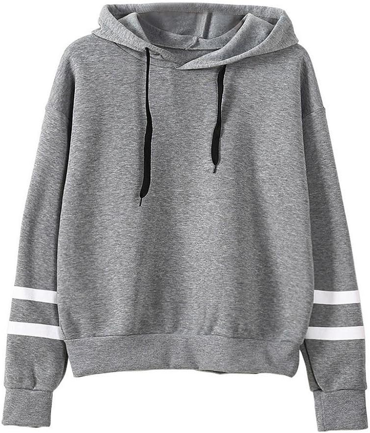 Sumilulu Womens Fashion Sweatshirt, Long Sleeve Sweater Hoodie Jumper Hooded Pullover Tops Blouse