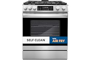 COSMO COS-GRC305KTD 30 in. Lumin Collection 6.1 cu. ft. Gas Range with 5 Burners, Convection Oven, Self Clean, Air Fry in Stainless Steel